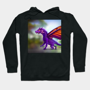 Purple Fairy Dragon with Butterfly Wings Hoodie